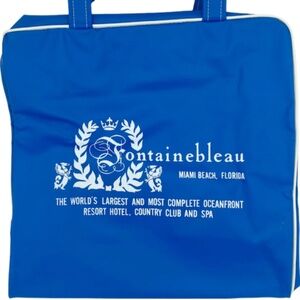 Vintage Fontainebleau Miami Beach Hotel Blue Travel Tote/Gym  Bag